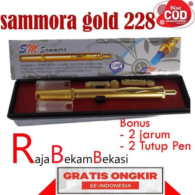 Produk Baru Pen Bekam Sammora Gold SM228 - Pena Lancing Terapi Bekam Kop Angin
