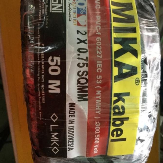 Kabel Serabut Nyyhy 2X0.75(1Roll = 50 Meter) 2X0.75 Mika