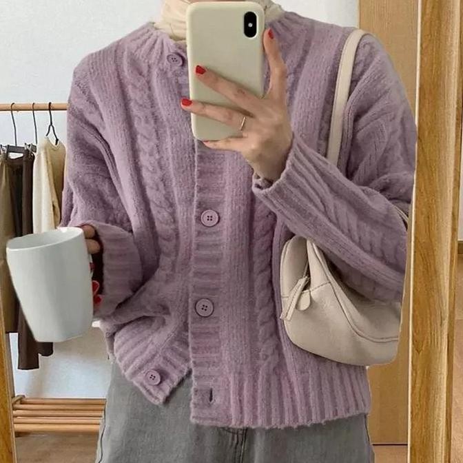 CARDIGAN RAJUT TEBAL NAKOMI PREMIUM IMPORT / CARDIGAN KNIT IMPORT