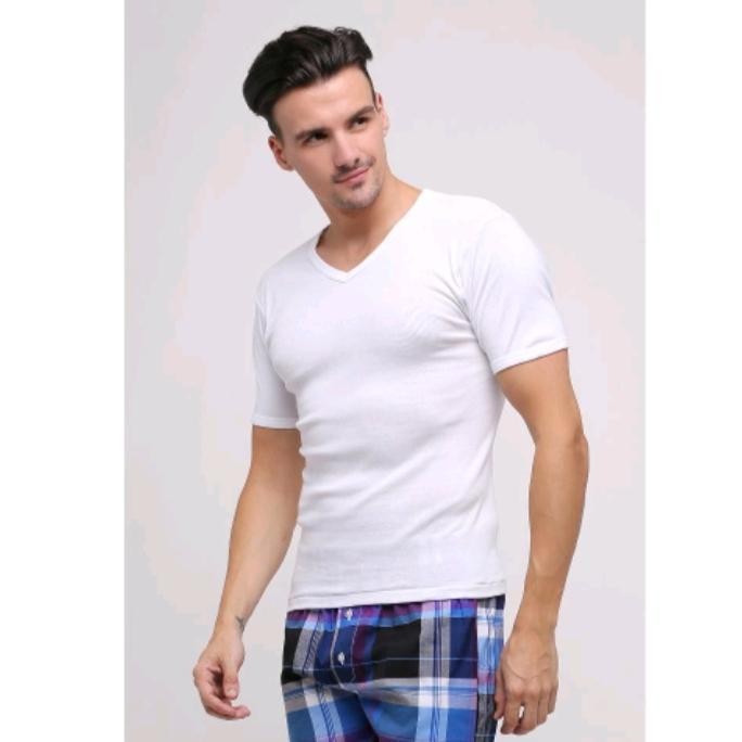 Kaos Oblong Gt Man V Nek/Kaos Dalaman Pria V Nek Gt Man Tsgv