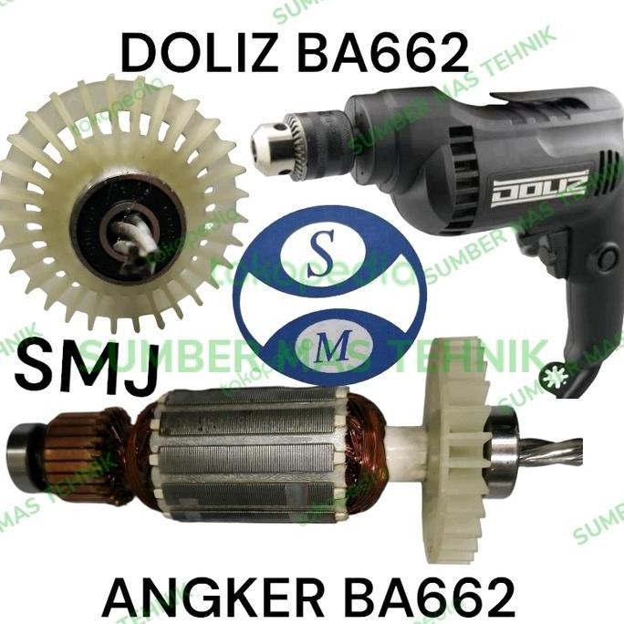 Diskon (1) ANGKER BOR TANGAN DOLIZ BA662 ARMATURE BA 662 DOLIZ ROTOR BOR 10MM sumbermte Ayo Beli