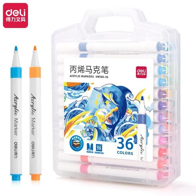 

Deli Spidol Akrilik / Acrylic Marker 48 Colors Hm108