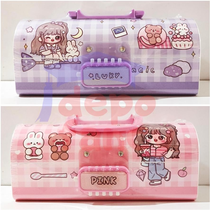 

Rd-67 Kotak Pensil Mika Pvc Tebal + Kode 2 Susun + White Board / Pencil Case / Tepak Pensil / Tempat Pensil / Boks Pensil / Box Pen Rd-67