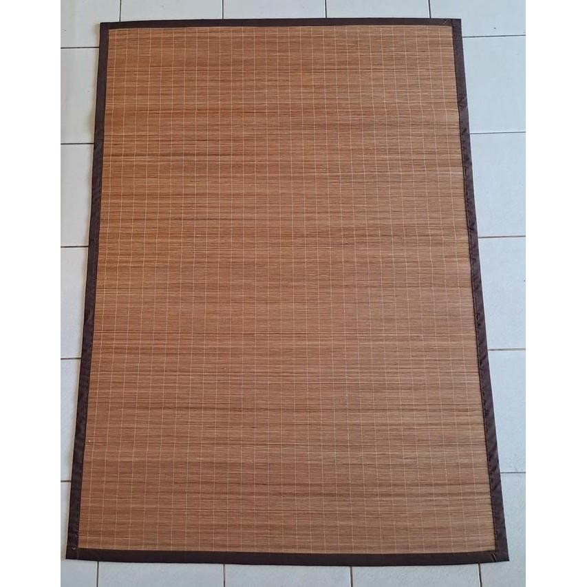 140cm x 200cm Tikar Core Rotan Polos - Tikar Karpet Rotan Core Coklat