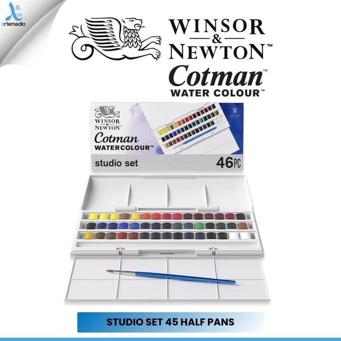 

Cat Air Winsor & Newton Cotman Watercolor 45 Half Pan Studio Set