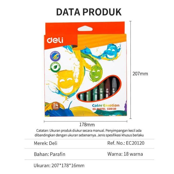 

*$*$*$*$] Crayon Krayon Deli 18/24 Warna Oil Pastel
