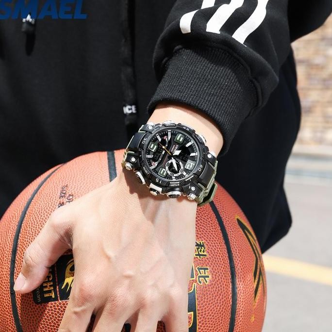 Jam Tangan Sport Analog Digital Pria Wanita Merk Smael 1921