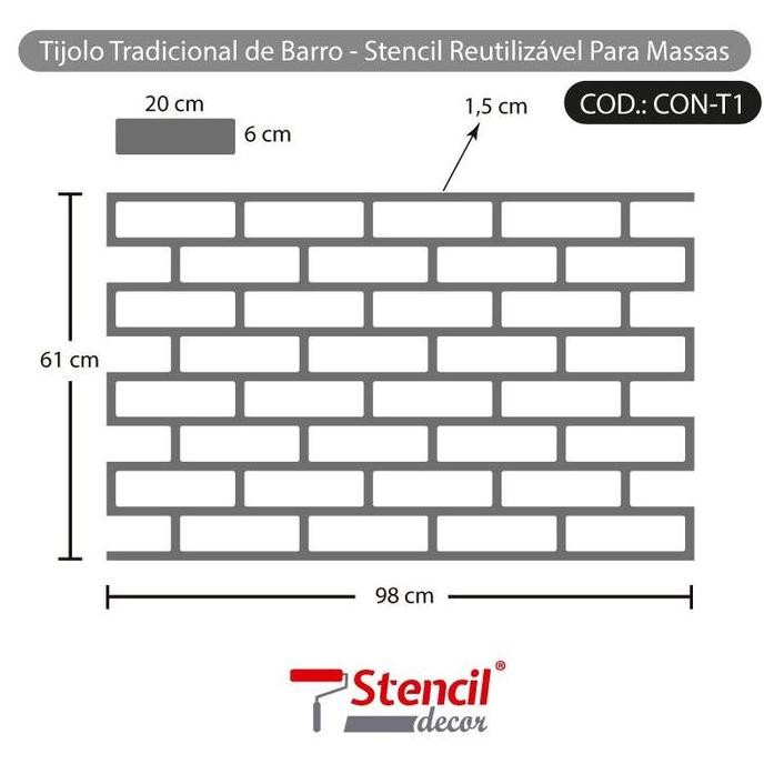 

Stencil Dinding, Wall Stencil, Brick stencil, Motif Batu Bata