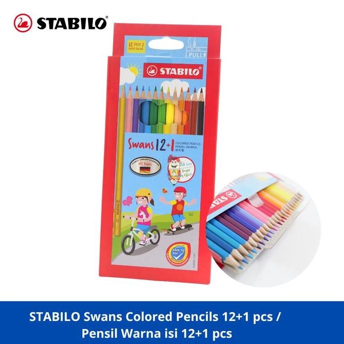 

=====] Pensil Warna Stabilo Swans Colored Pencils isi 12+1 pcs