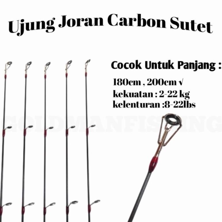 Ujung Joran Carbon Sutet ring 6 90-200cm Nugi