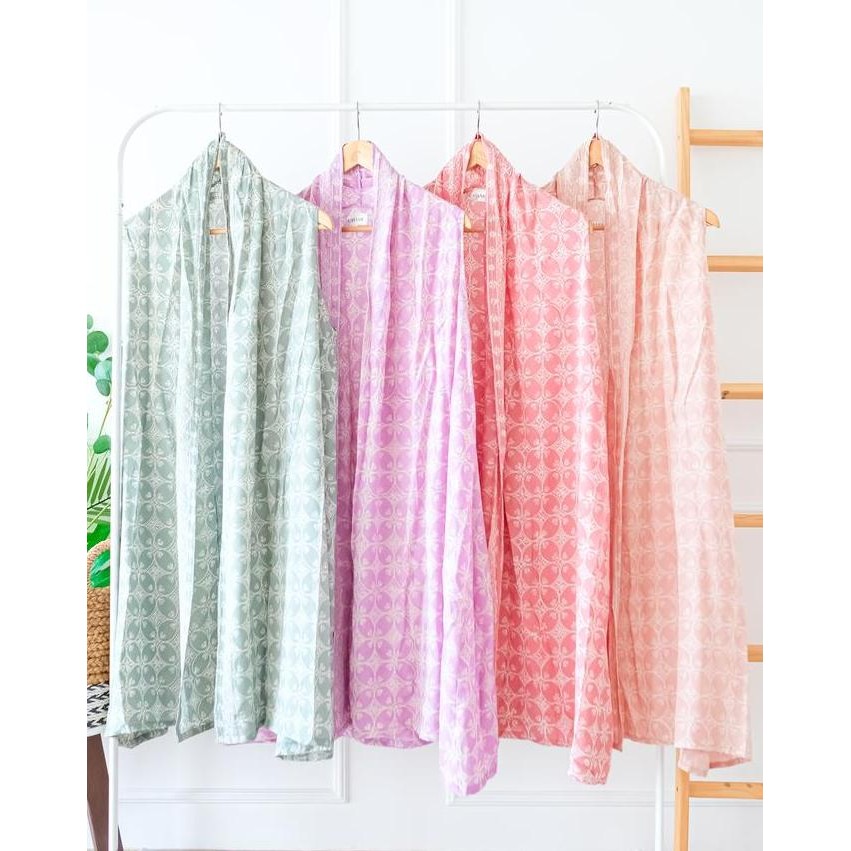 OUTER TANPA LENGAN BATIK PASTEL OTER CARDIGAN WANITA SLEEVELESS