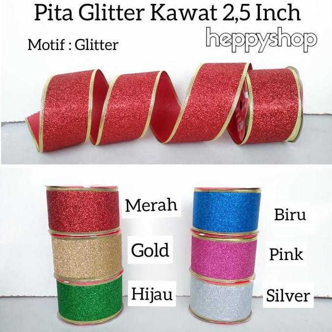 

:::::::] Pita Glitter Kawat 2,5 Inch