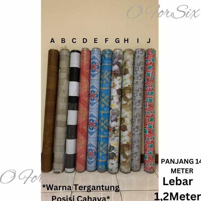 (NEW2) (ROLL) KARPET PLASTIK/PERLAK LANTAI/MEJA/KARPET LANTAI PLASTIK LEBAR 1,2 METER