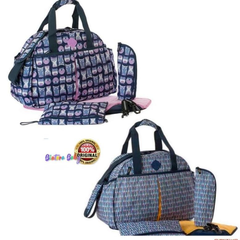 Okiedog Freckles Triangle/ Owl Set Diaper Bag Set / Set Tas Bayi Okiedog