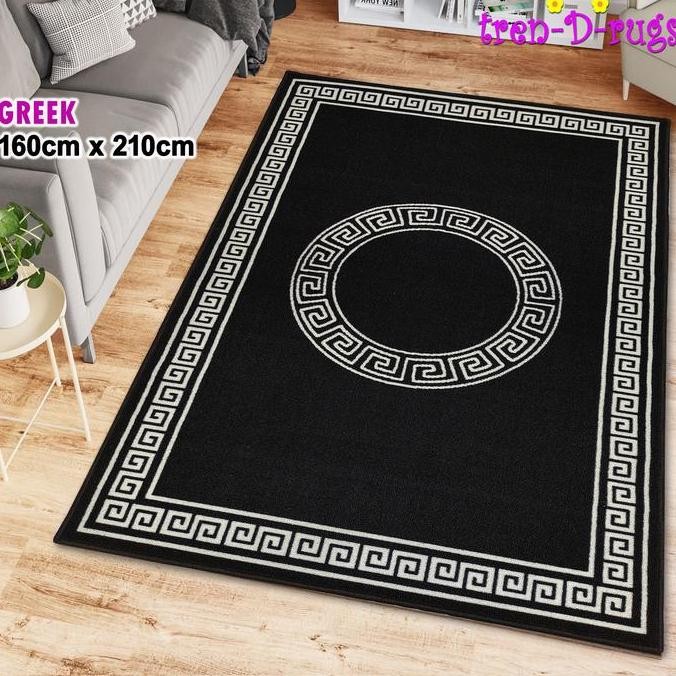 Karpet monochrome modern minimalis ruang tamu anti slip NMs