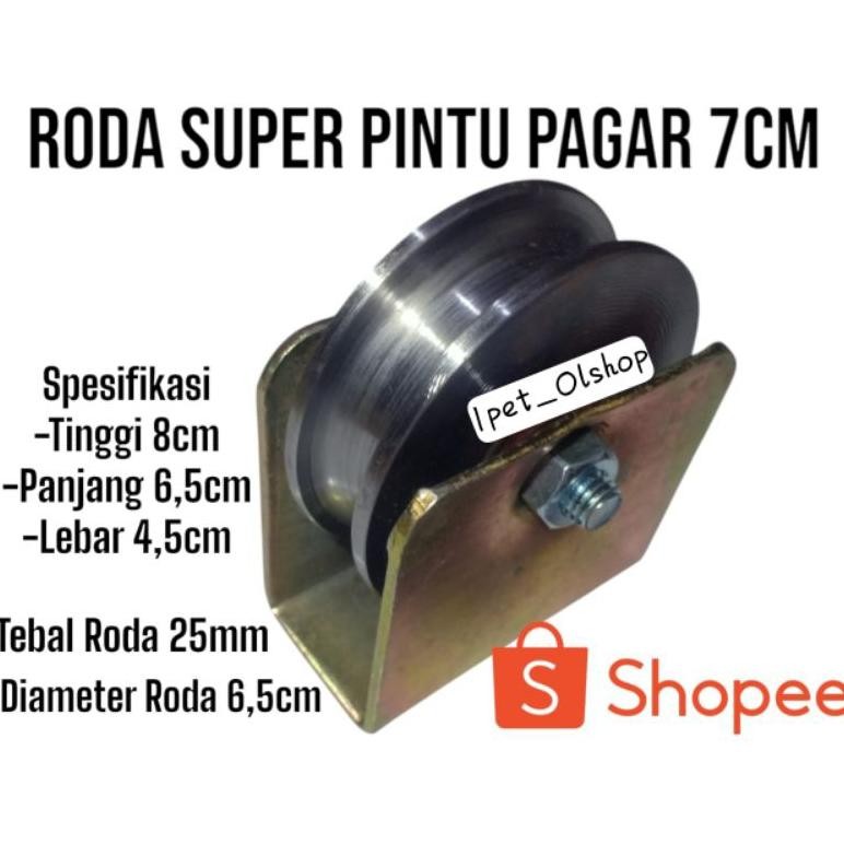 Roda pintu pagar 7cm roda pagar pintu besi super roda pintu dorong ornamen pagar besi berkualitas