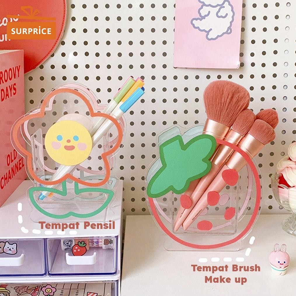 

Readyy!! Surprice Tempat Pencil Akrilik Gambar Hewan Dan Buah Lucu / Acrylic Cute Animal / Pen Holder Storage Transparant