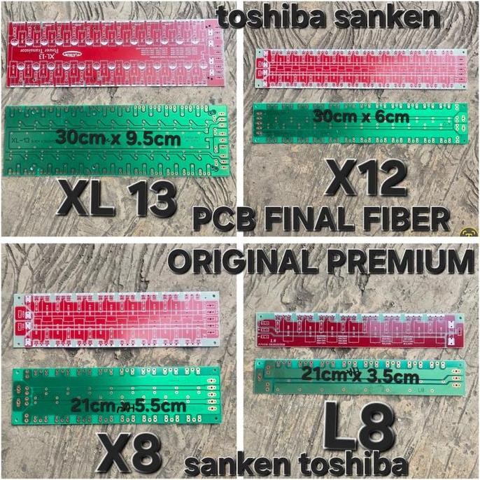 ORIGINAL PREMIUM FIBER FINAL PCB  LINE TRANSISTOR TOSHIBA SANKEN TIP MJL PARAREL FINAL POWER AUDIO A