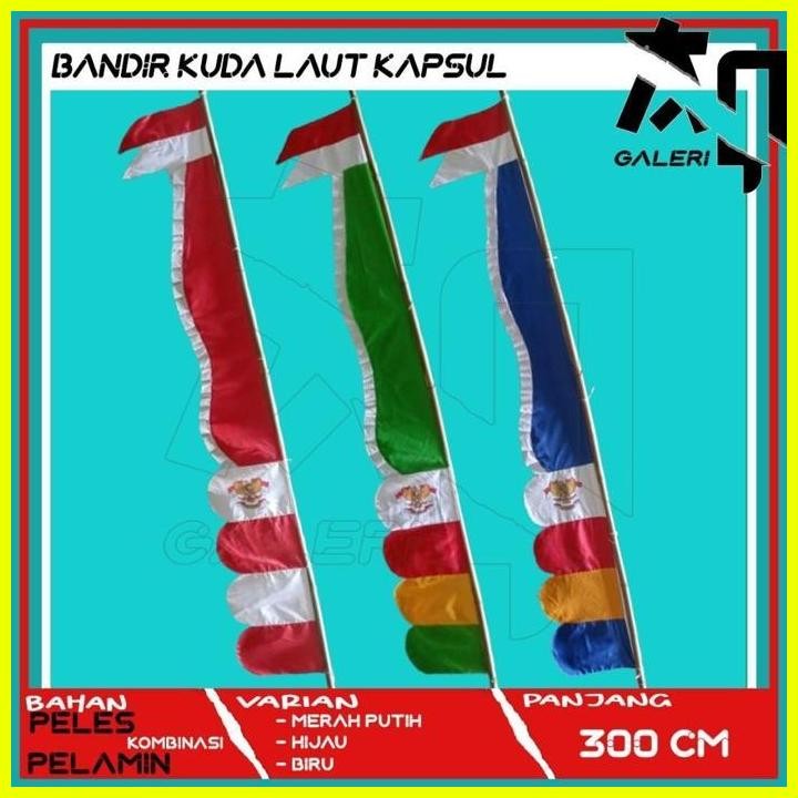 Boss Bendera Umbul Kuda Laut Kapsul 3Meter Warna Cerah