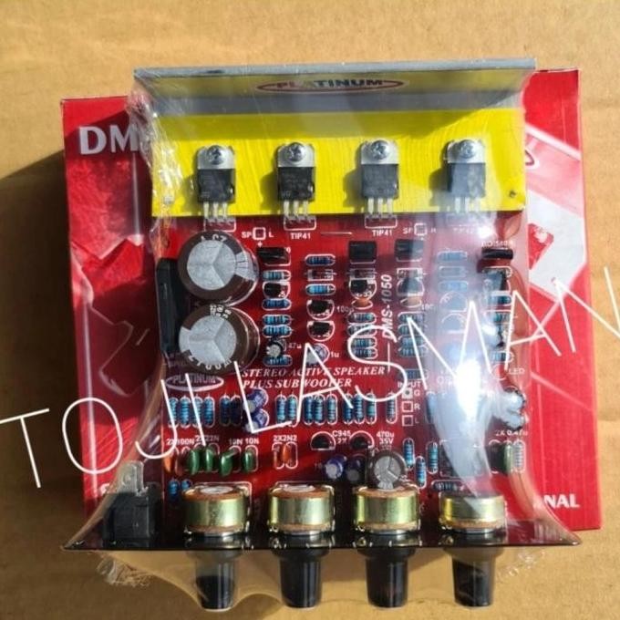KIT PCB AKTIF ACTIVE STEREO TIP 41 42 TIP41 +SUBW SUBWOFER DMS 1050