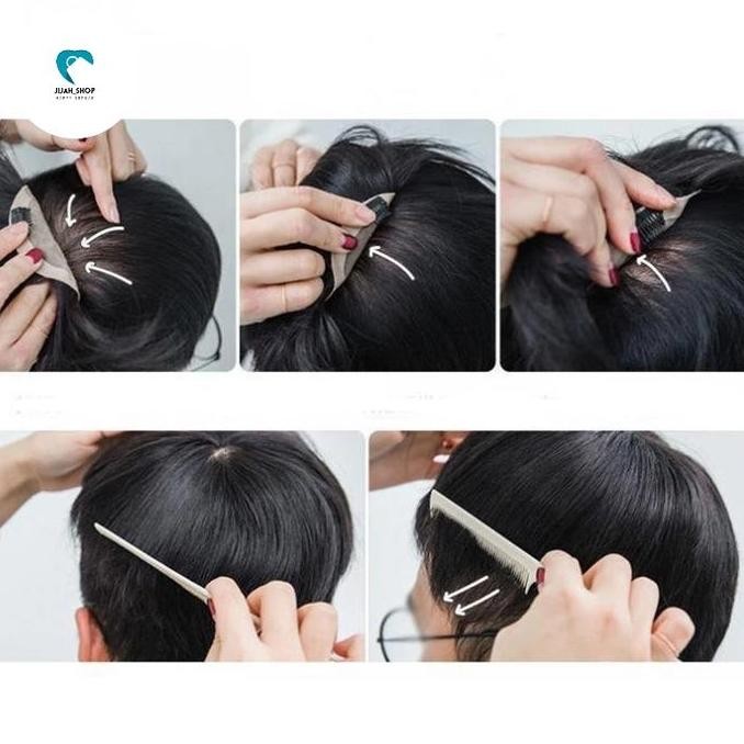 new Hair Toupee Pria Rambut Asli / Toupee Pria Cowok Rambut Asli / Rambut Palsu Pria Botak Ventilasi