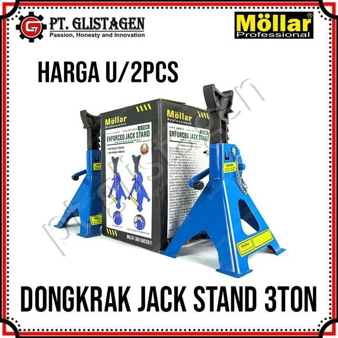 Mollar Jack Stand 3 Ton Penyangga Tahanan Dongkrak Mobil 2 Pcs murah