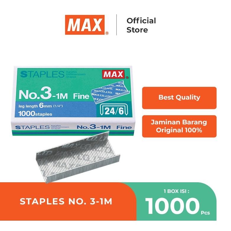 

Readyy!! MAX Isi ulang/refill 3-1M (PACK) isi Stapler Staples Jegrekan Hekter HD 50 TGA Gun Tacker Heavy Duty Staples