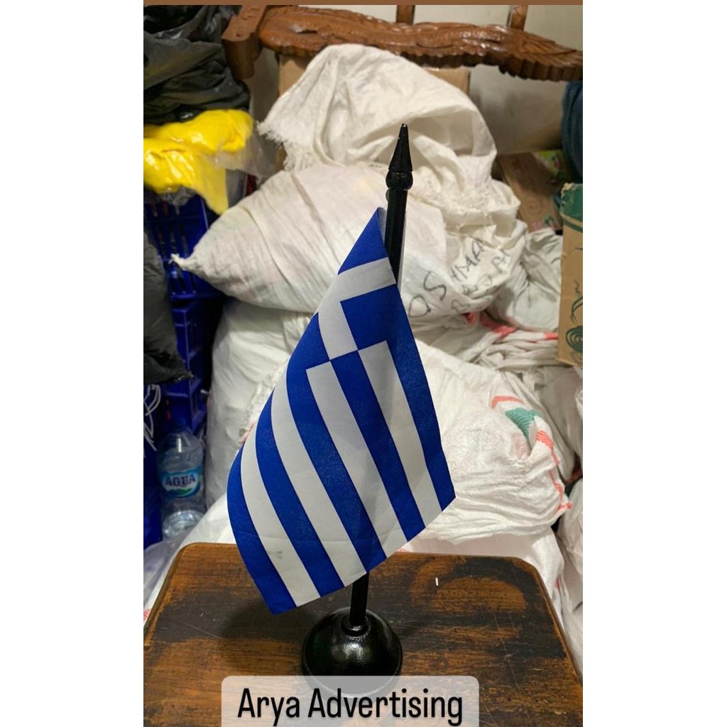 

Bendera negara YUNANI+tiang kayu meja murah