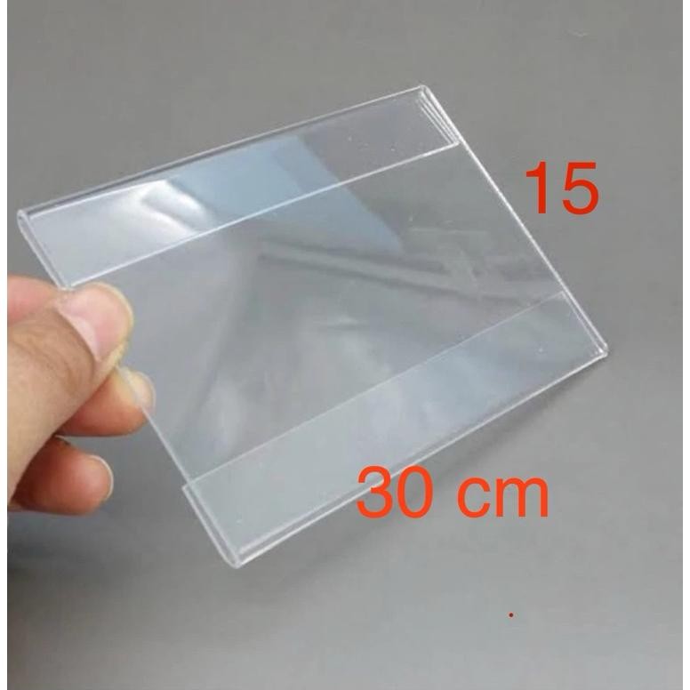 

Readyy!! Acrylic price tag / label tag produk / nametag 2mm uk 15 cm x 30 cm