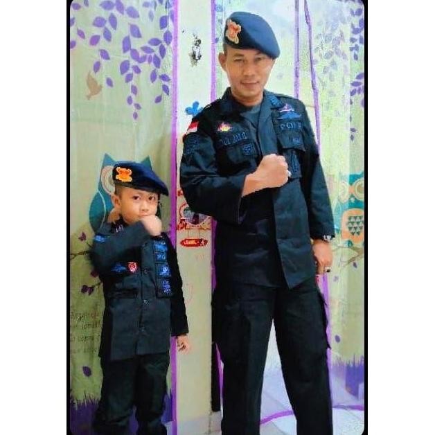 NEW  Baju Brimob - Seragam PDL Brimob anak-Baju Profesi Brimob anak