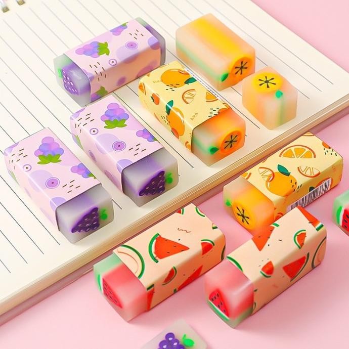 

Readyy!! Penghapus / Eraser Pensil Motif Bola Buah Dino Candy Bread 1 Pack