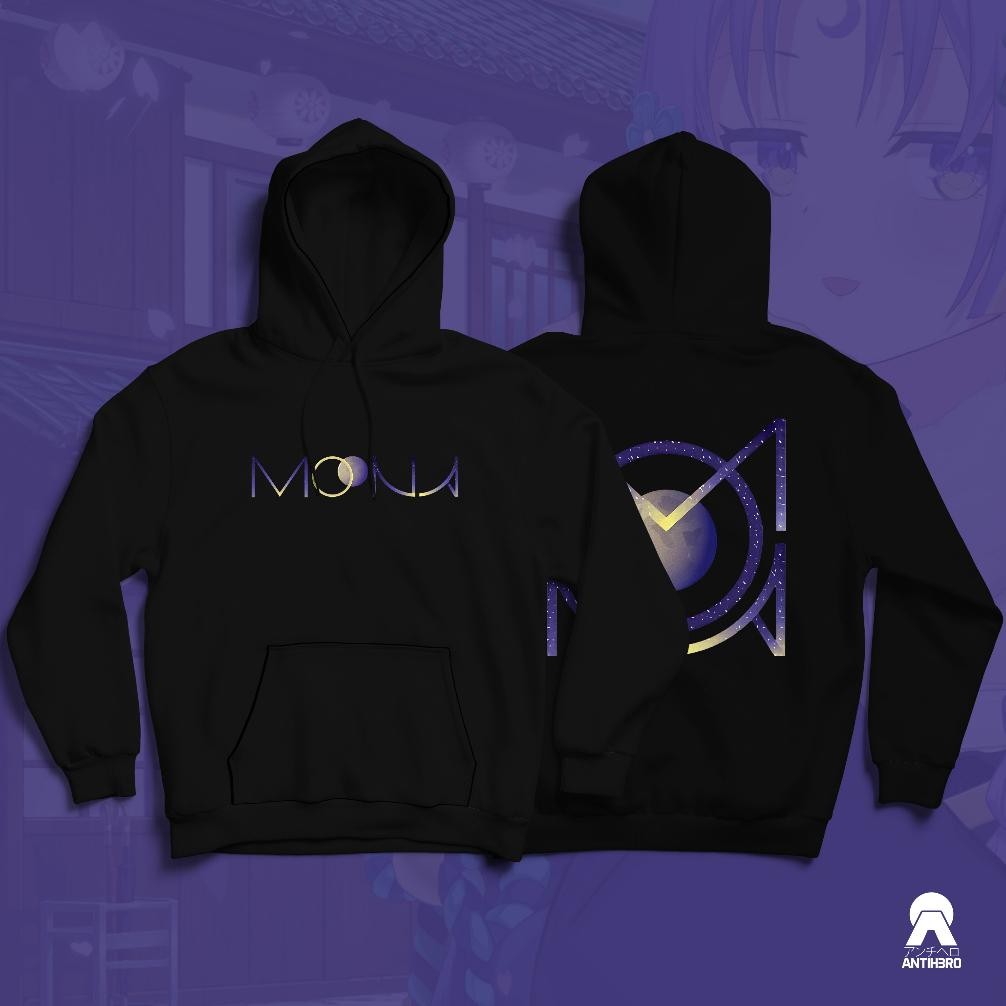 DF161>> Hoodie Moona Hoshinoa Area 15 Dewi Bulan Holo ID Hololive Indonesia Anime Vtuber