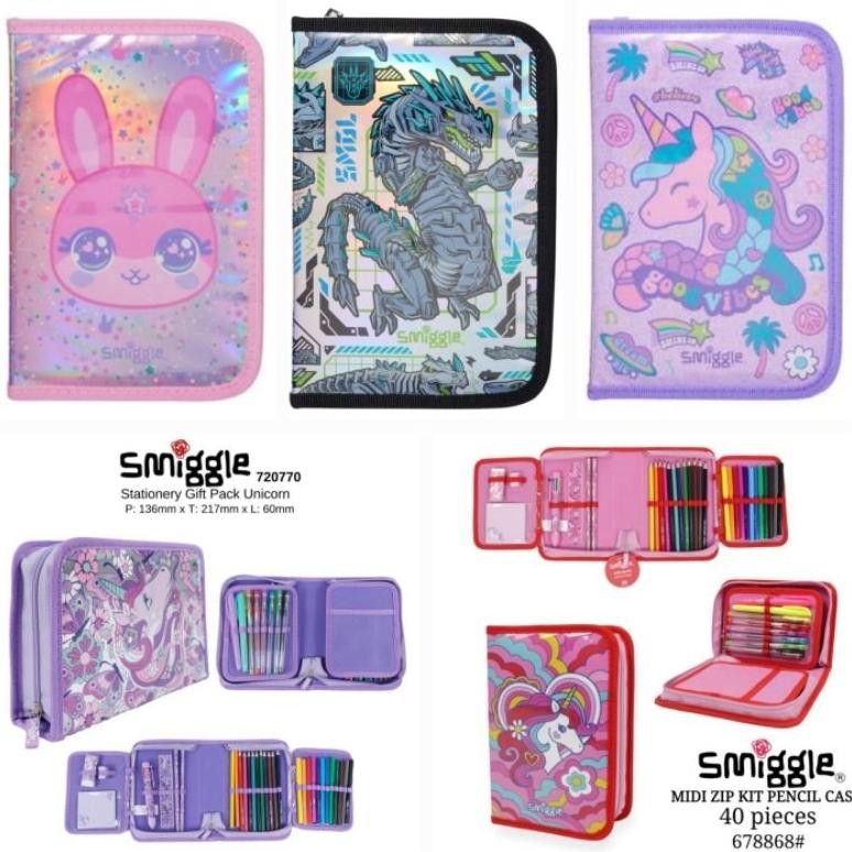 

Readyy!! Smiggle Disney Marvel Avengers / Minecraft Zip It Stationery Kit Pencil Case set