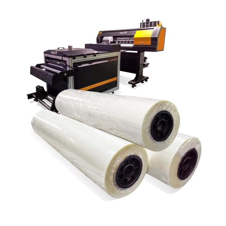 

Readyy!! pet film DTF 30cm roll premium quality(atas glossy dan bawah doff)