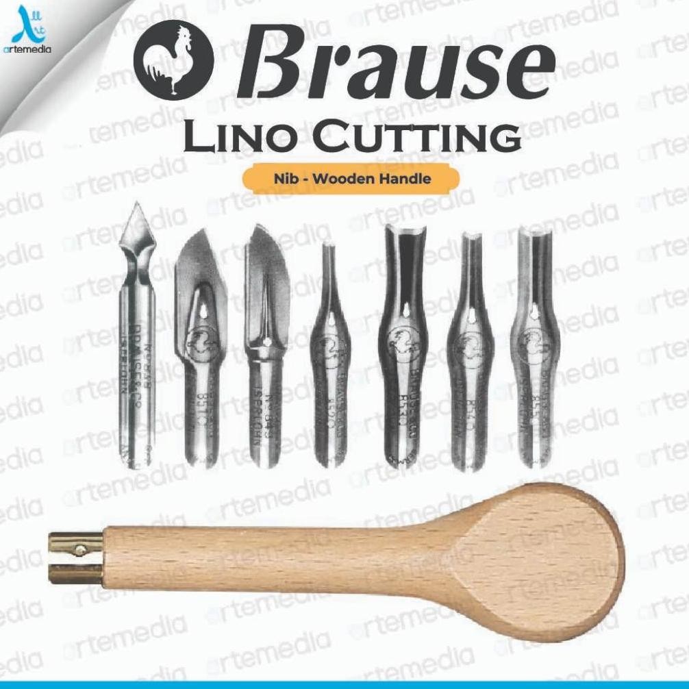 

Readyy!! Brause Lino Cutting Nib Wooden Handle Block Printing