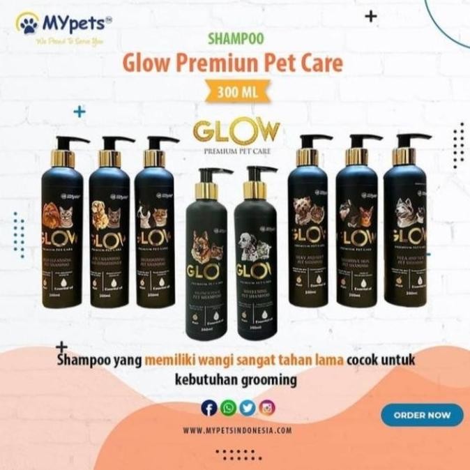 Glow Shampo Premium Pet Care 300ml Shampo Hewan Anjing Kucing Sampo murah
