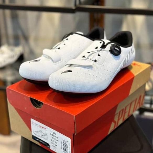 ready Sepatu Sepeda Cleat Specialized Shoes Road Bike Torch 1.0. Putih