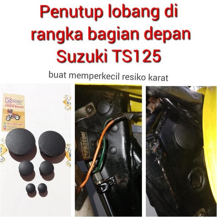 plastik tutup rangka Suzuki Ts125 plastik lobang rangka Suzuki TS125