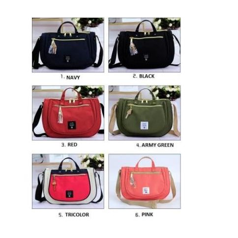 [original] anello oval mini shoulder bag / tas bahu wanita import anello - an333 [terlaris] [terbaik