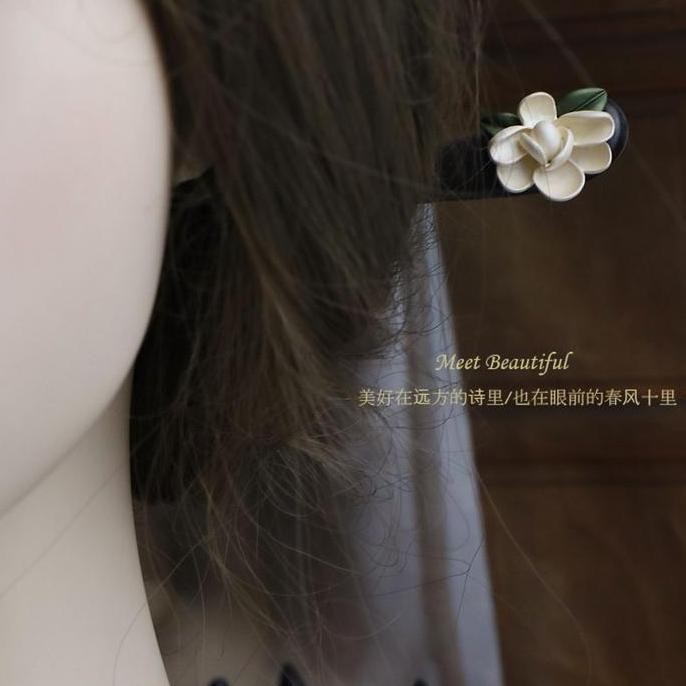 FLOWER CHINESE HAIR BUN STICK BUNGA TUSUK KONDE STIK BESI SANGGUL RAMBUT KOREAN METAL ANCIENT STYLE 