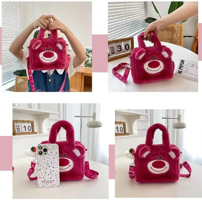New Diskon Shop - T6263 Shoulder Bag Lucu Bahan Bulu / Tas Pinggang Anak Perempuan ..