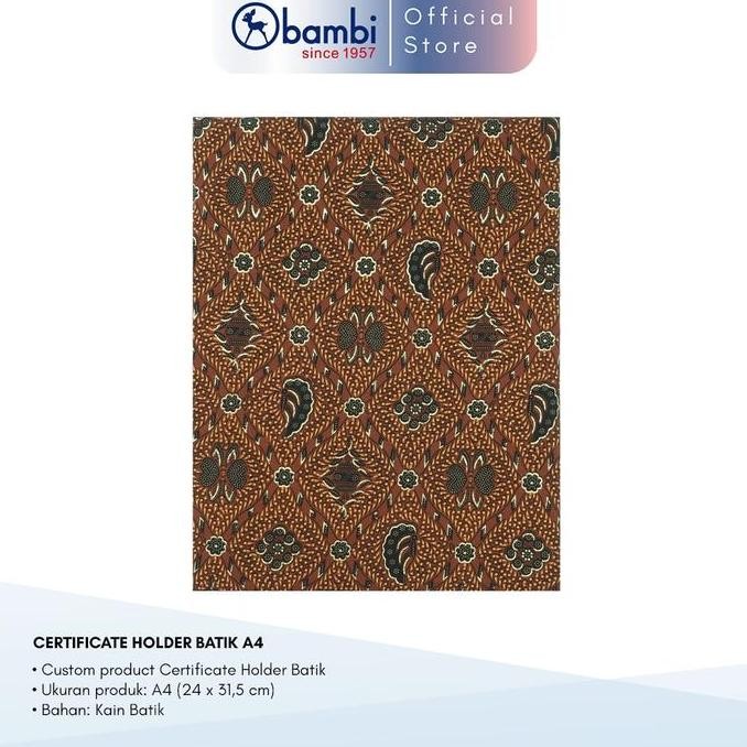 

TERMURAH - Bambi Map Sertifikat A4 Edisi Premium Kain Batik Original