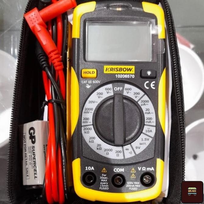 KRISBOW Multimeter Multitester Digital Compact 600V QRE41 With NCV
