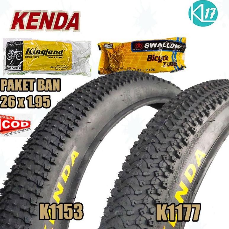 BAN LUAR 26 X 1.95 KENDA BAN LUAR SEPEDA 26 GUNUNG MTB TOURING CITY BIKE PAKET HEMAT BAN LUAR DALAM 
