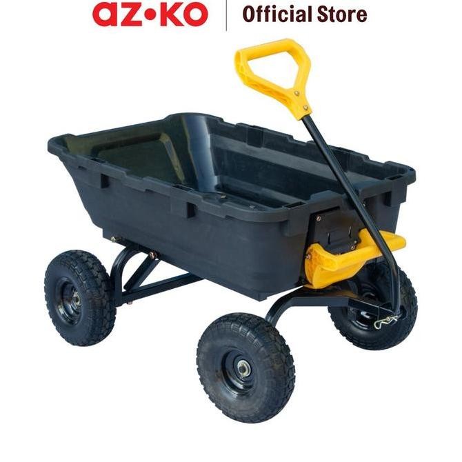 AZKO Krisbow Troli Barang 270 kg - Hitam Alat Pengangkut Barang Dengan Roda Wheels Cart Troli Kardus