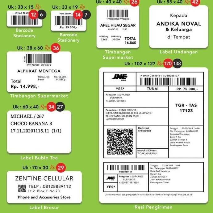 

Baru Blueprint Lite Sticker Thermal 100X150Mm - Label Shipping 400Pcs Roll