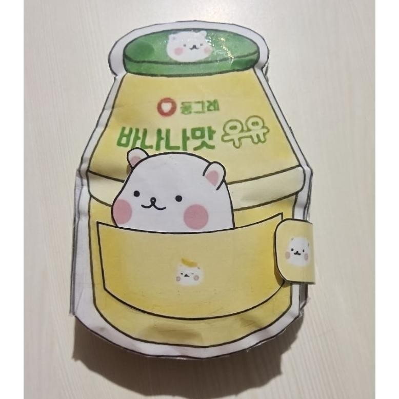 Ybw-2429 Boneka Kertas Squishy Book Banana Milk Hamster