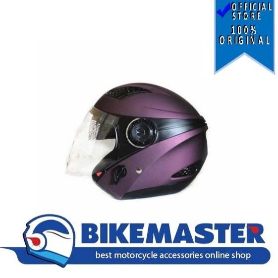 NEW Helm Zeus ZS-610 Matt Purple/Ungu Half Face