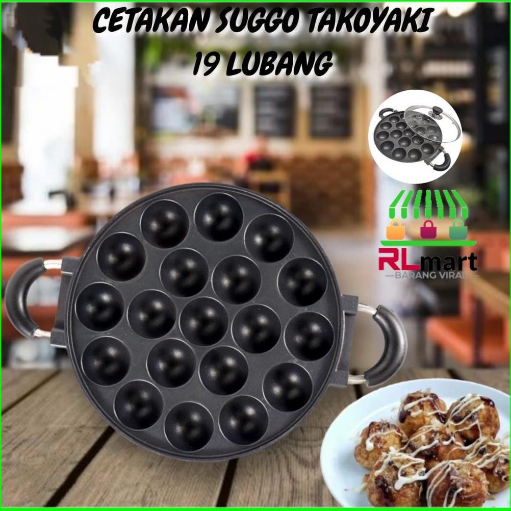 Cetakan Takoyaki / Cetakan Suggo / Cetakan Kue 19 Lubang Cetakan Kue Takoyaki Suggo