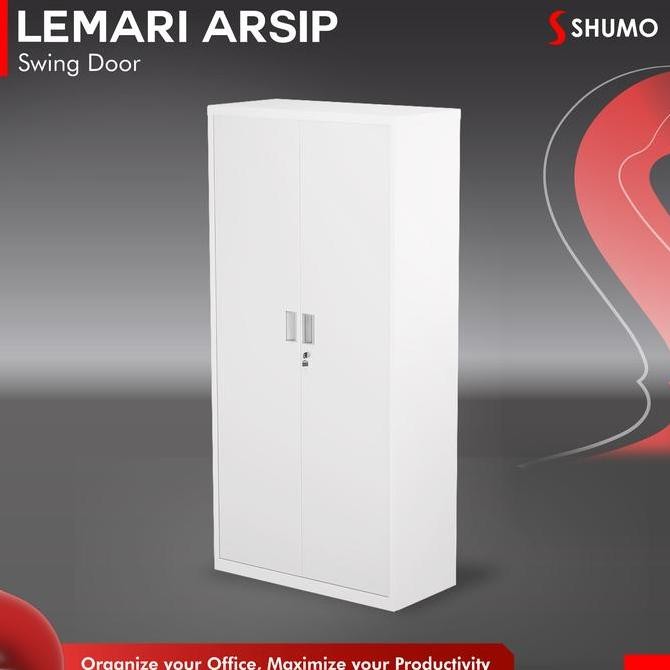 NEW SHUMO Super White | Lemari Arsip Besi 2 Pintu Ayun Swing